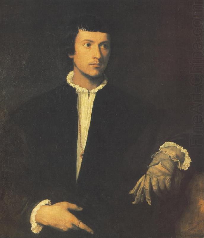 Man with Gloves at, TIZIANO Vecellio